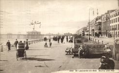 VINTAGE POSTCARD West Marina St Leonards and Pler