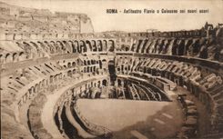 Coi Nuovi Scavi de Roma Anfiteatro Flavio Colosseo de la POSTAL de la VENDIMIA