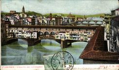 POSTAL Firenze Veduta Dei Lungarni de la VENDIMIA