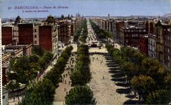 VINTAGE POSTCARD Barcelona Parks of Gracia