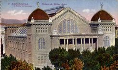 VINTAGE POSTCARD Barcelona Palacio de Bellas Artes