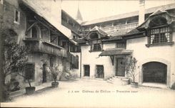 CPA Chateau de Chillon Premiere Cour