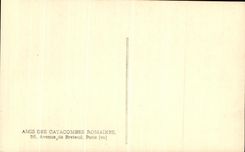 Catacumba de Roma de la POSTAL de la VENDIMIA Saint de Sebastien Graffites que invita a los apostoles Pedro y Paul