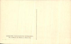 Catacumba de Roma de la POSTAL de la VENDIMIA del S Pedro y Marcelino la virgen y unos de los reyes magos