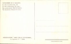 Eucaristica del cena de Roma Catacomb di S CallistoLa de la POSTAL de la VENDIMIA