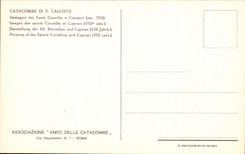 Dei Santi Cornelio E Cipriano de Roma Catacomb di S Callisto Immagini de la POSTAL de la VENDIMIA