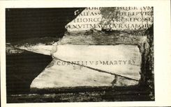 Papa de Roma Catacomb di S Callisto Iscrizione di S Cornelio de la POSTAL de la VENDIMIA