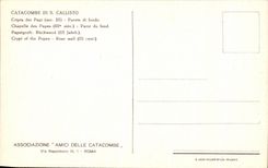 Papi del dei de Roma Catacomb di S Callisto Cripta de la POSTAL de la VENDIMIA