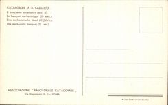 POSTAL Roma Catacomb di S Callisto de la VENDIMIA el eucaristico del banchetto