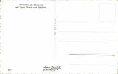 CPA Oberhofen am Thunersee Eiger Monch Und Jungfrau