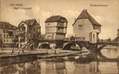 VINTAGE POSTCARD Die Nahe Bad Kreuznach Bruckenhauser