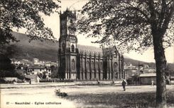 CPA Neuchatel Eglise Catholique
