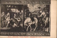 CPA Tiziano Vecellio Adorazione dei re Magi Milano Ambrosiama 