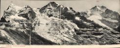 CARTE 4 PANNEAUX Jungfraubahn Panoram vom Eigergletscher Suisse