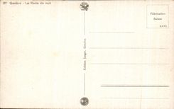VINTAGE POSTCARD Geneva Roads of night