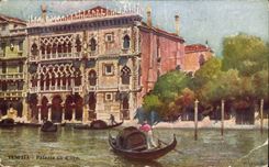 VINTAGE POSTCARD Venezia Palazzo Ca D Ora