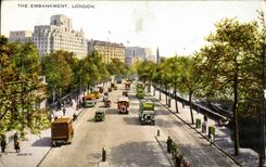 VINTAGE POSTCARD The Embankment London
