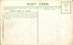 VINTAGE POSTCARD Tower Of London Levelled