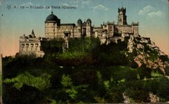 VINTAGE POSTCARD Palacio da Pena Curved