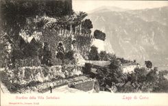 VINTAGE POSTCARD Giardino Beyond Villa Serbelloni Lago Di Como