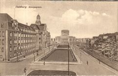 VINTAGE POSTCARD Duisburg Konigsplatz