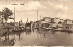 VINTAGE POSTCARD Duisburg Hafen