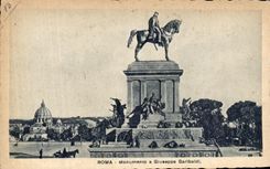 La POSTAL Roma Monumento de la VENDIMIA tiene Gluseppe Garibaldi