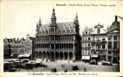 La POSTAL Bruselas de la VENDIMIA pone el mercado de Maison del rey