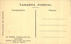 VINTAGE POSTCARD Toledo Portada De San Juan De Los Reyes