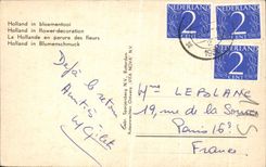 POSTAL MODERNA Holanda en bloementooi florece tulipanes