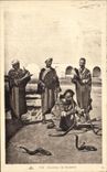 VINTAGE POSTCARD Snake charmer Tunisia