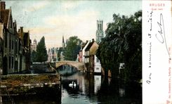 VINTAGE POSTCARD Bruges Yert Quay