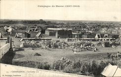 VINTAGE POSTCARD Casablanca the Camp Countryside of Morocco 1907 1908 Militaria