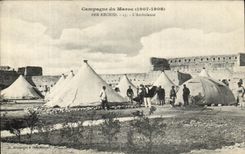 VINTAGE POSTCARD Countryside of Morocco 1907 1908 Ber Echid L ambulance