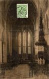 VINTAGE POSTCARD Liege Intenieur of the Cathedral