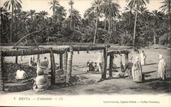 VINTAGE POSTCARD Nefta L Tunisia Slaughter house