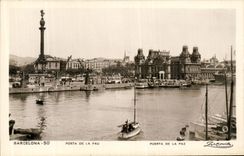 VINTAGE POSTCARD Barcelona Carried From Pau