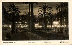 VINTAGE POSTCARD Barcelona Of MIT Plaza Real