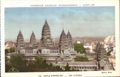 VINTAGE POSTCARD Paris Fair colonial international Paris 1931 Temple D Angkor Vat Seen Side