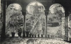 VINTAGE POSTCARD Granada Generalife Patio