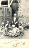 VINTAGE POSTCARD Arab School Egypt Children