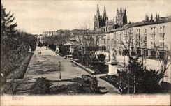 VINTAGE POSTCARD Burgos Paseo del Espolon