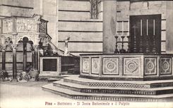 VINTAGE POSTCARD Battistero Hi Fonte Battesimate E it Rammed Pulpito