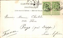 Comportamiento grande de Bruselas de la POSTAL de la VENDIMIA de Feastday