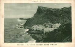 VINTAGE POSTCARD Tunisia Korbous Old Roman Baths