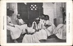 VINTAGE POSTCARD Biskra the Private clinic Types of Women