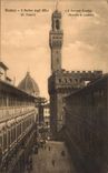 POSTAL Firenze de la VENDIMIA el degil Uffizi Palazza Vecchio del portico