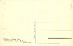 La POSTAL Vicenza de la VENDIMIA contradijo Porti Portale Palazzo Oporto Barbaran