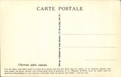 VINTAGE POSTCARD L Art And L Africa L Algerian writer piblic