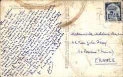 VINTAGE POSTCARD Reduction the Hassan Tower and Ruins of Old Morocco Mosque